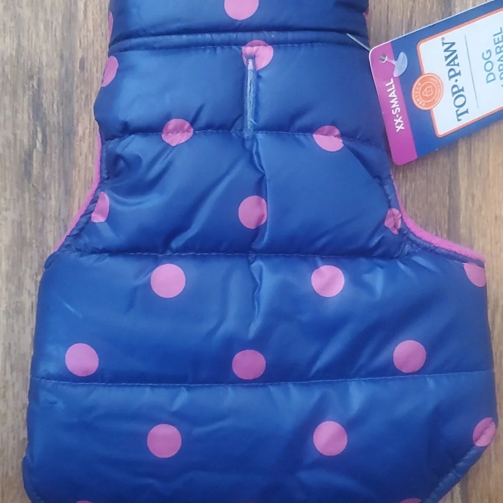 Dog Quilted Puffer Jacket by Top Paw - Adjustable | Size Medium NWT